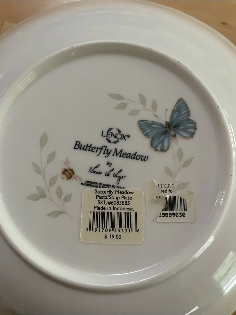 6 Lennox Butterfly & Leaf Soup Dish